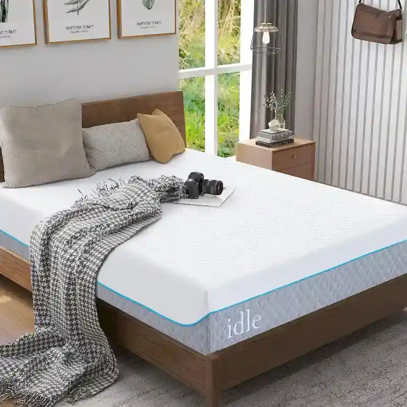 Matelas en mousse à mémoire de forme et gel de 30 cm (12 pouces), matelas rafraîchissant à sensation moyenne, livré en boîte, CertiPUR-US
