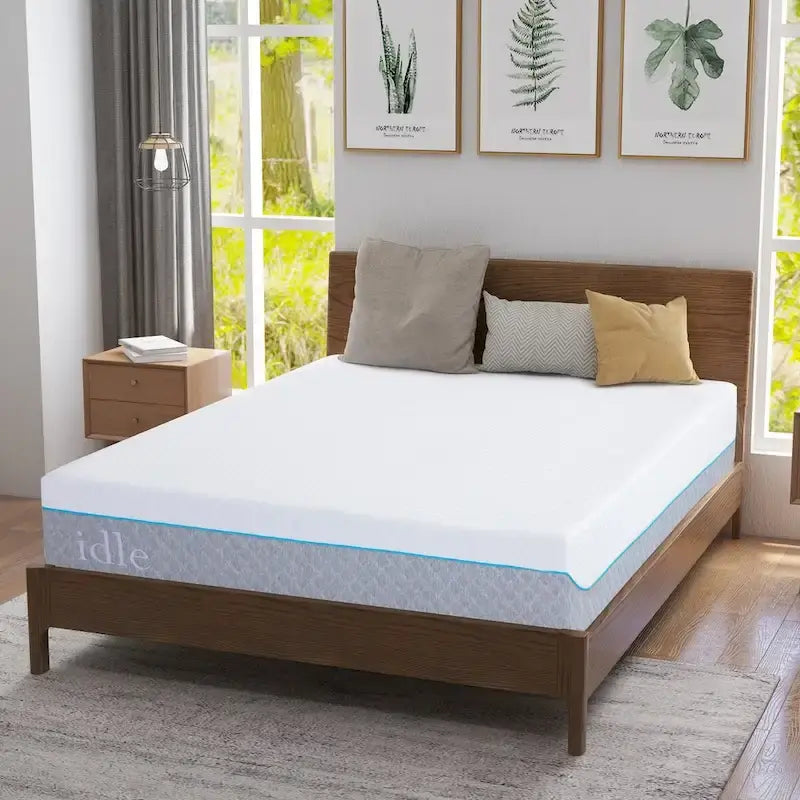 Matelas en mousse à mémoire de forme et gel de 30 cm (12 pouces), matelas rafraîchissant à sensation moyenne, livré en boîte, CertiPUR-US