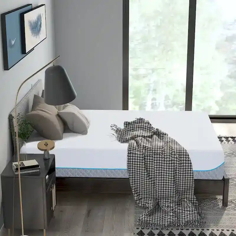 Matelas en mousse à mémoire de forme et gel de 30 cm (12 pouces), matelas rafraîchissant à sensation moyenne, livré en boîte, CertiPUR-US