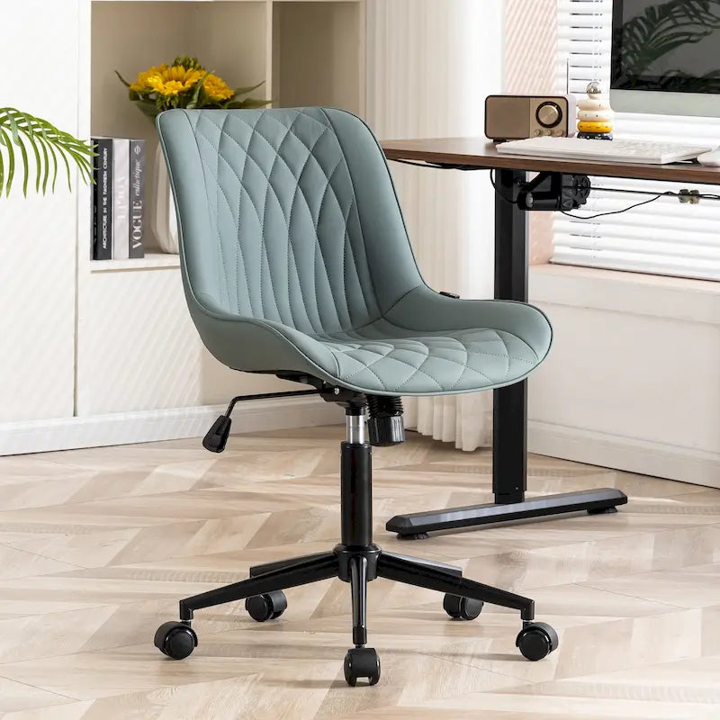Chaise de bureau à roulettes sans accoudoirs pour le télétravail