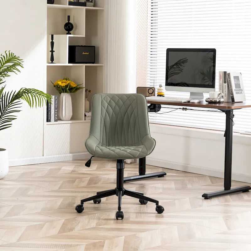 Chaise de bureau à roulettes sans accoudoirs pour le télétravail