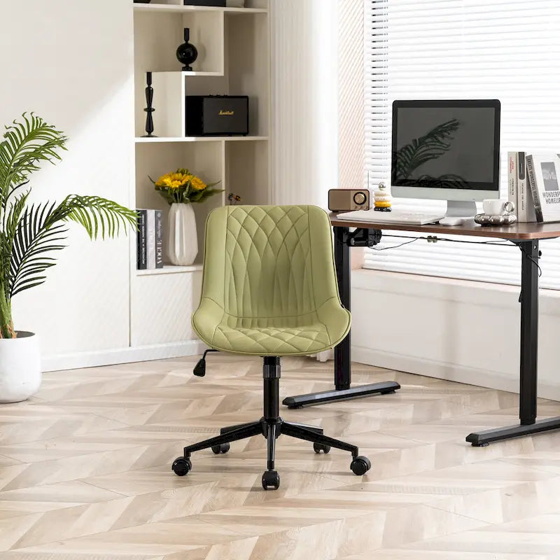 Chaise de bureau à roulettes sans accoudoirs pour le télétravail