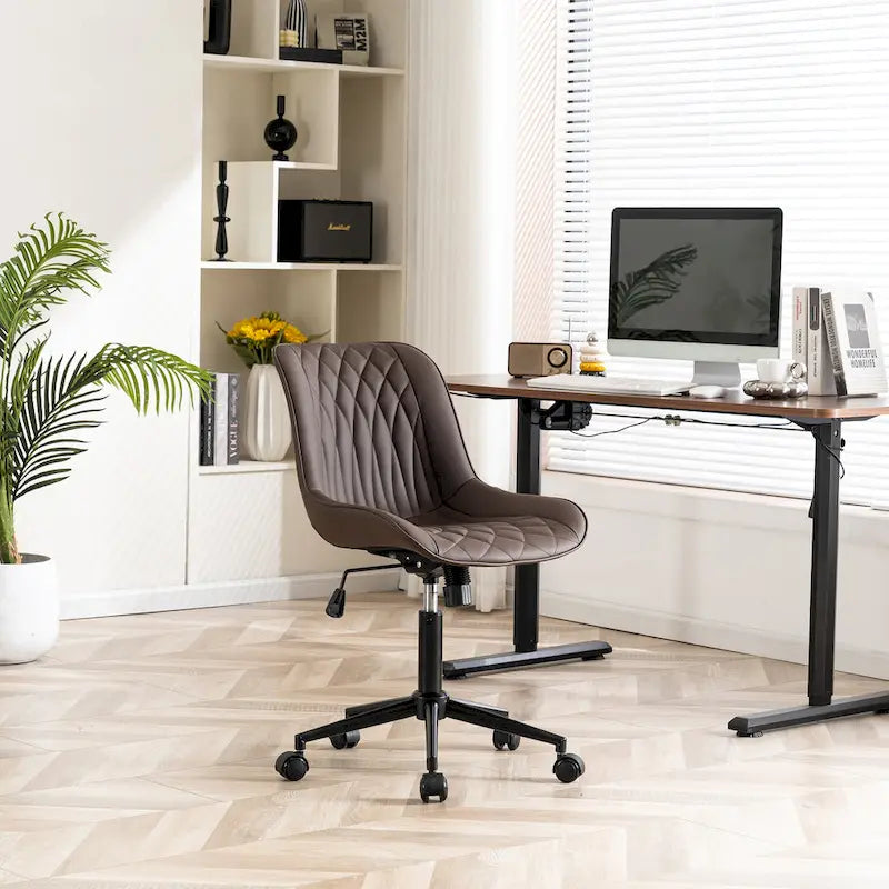 Chaise de bureau à roulettes sans accoudoirs pour le télétravail