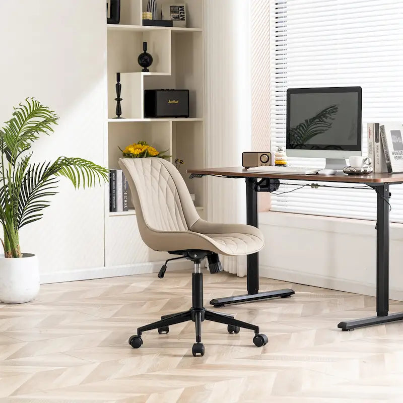 Chaise de bureau à roulettes sans accoudoirs pour le télétravail