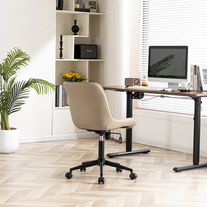 Chaise de bureau à roulettes sans accoudoirs pour le télétravail