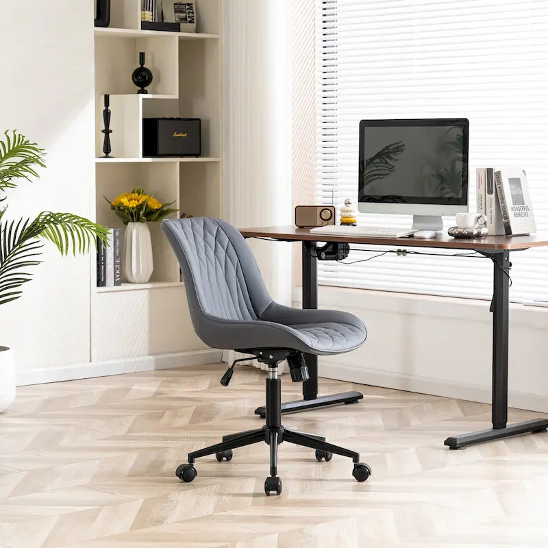 Chaise de bureau à roulettes sans accoudoirs pour le télétravail