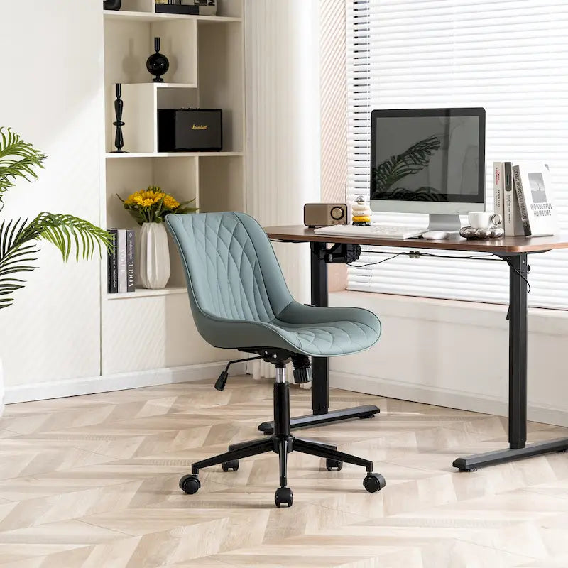 Chaise de bureau à roulettes sans accoudoirs pour le télétravail