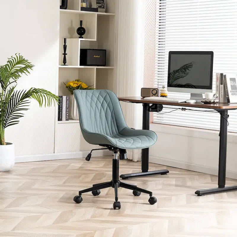 Chaise de bureau à roulettes sans accoudoirs pour le télétravail