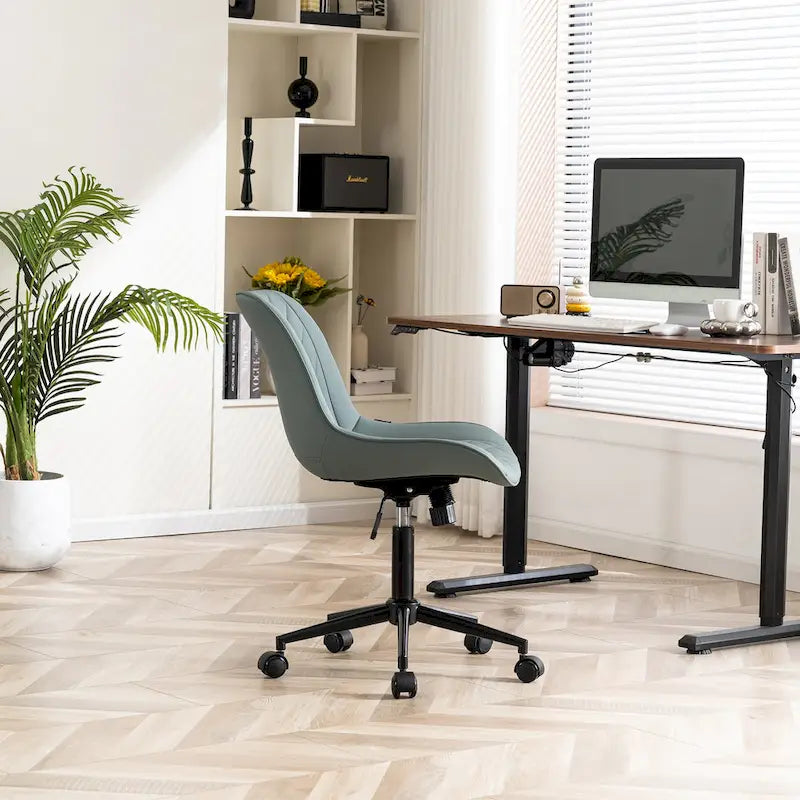 Chaise de bureau à roulettes sans accoudoirs pour le télétravail