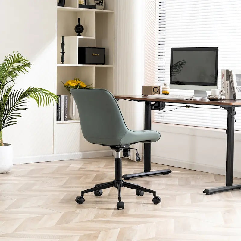 Chaise de bureau à roulettes sans accoudoirs pour le télétravail