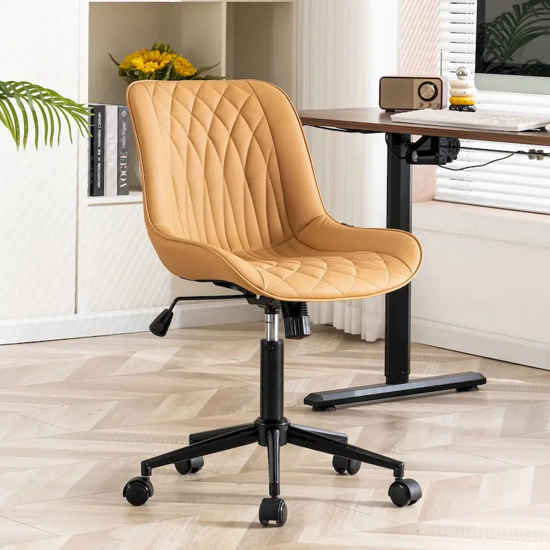 Chaise de bureau à roulettes sans accoudoirs pour le télétravail
