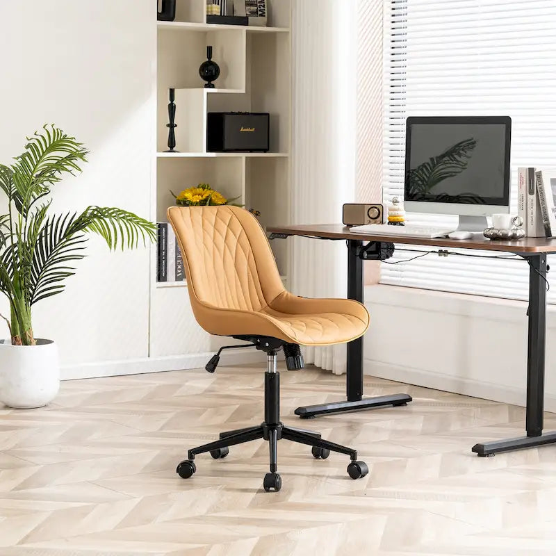 Chaise de bureau à roulettes sans accoudoirs pour le télétravail