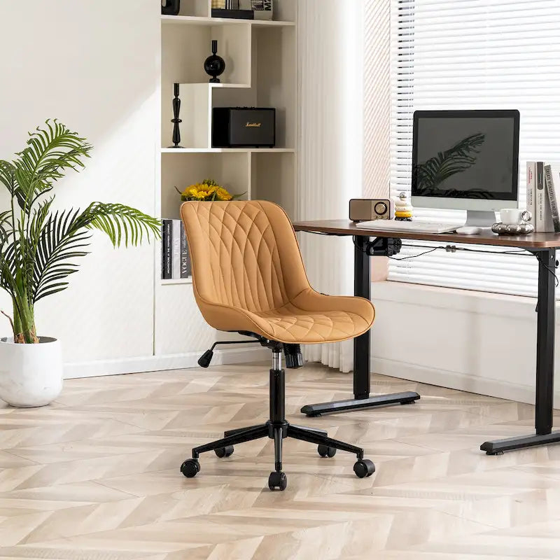 Chaise de bureau à roulettes sans accoudoirs pour le télétravail