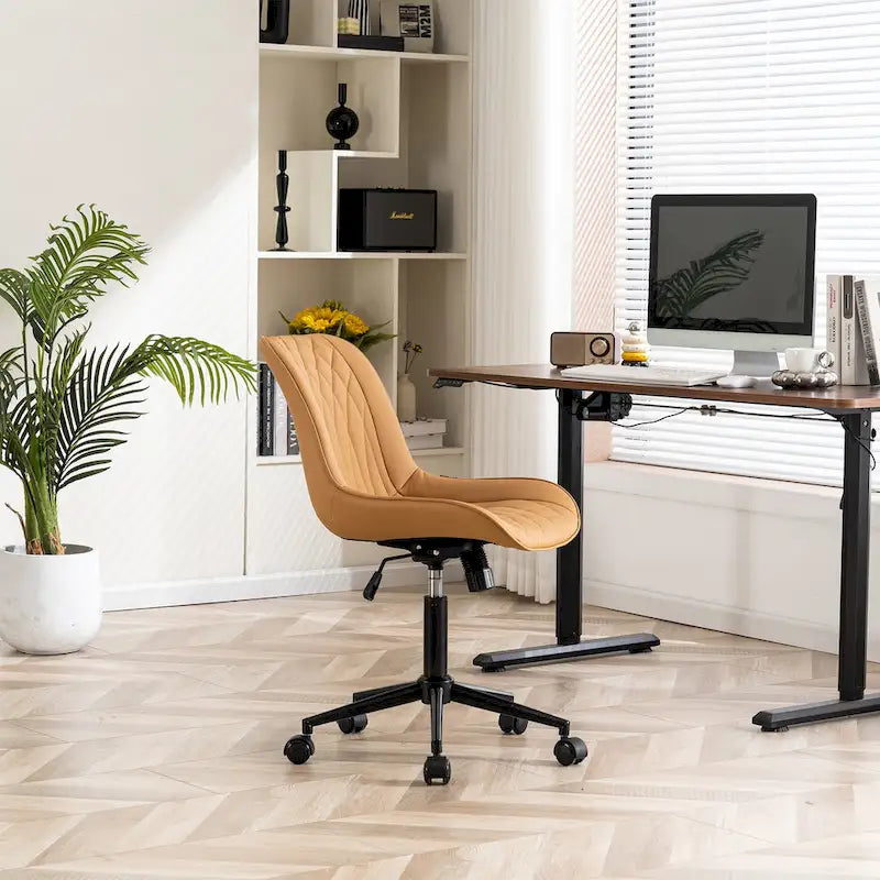 Chaise de bureau à roulettes sans accoudoirs pour le télétravail