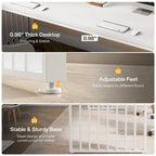 Bureau d'ordinateur 2 places 78,7 pouces, bureau de direction en bois pour bureau à domicile