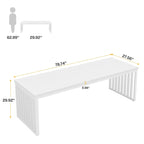 Bureau d'ordinateur 2 places 78,7 pouces, bureau de direction en bois pour bureau à domicile