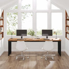 Bureau d'ordinateur 2 places 78,7 pouces, bureau de direction en bois pour bureau à domicile