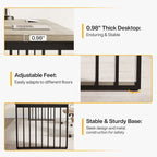 Bureau d'ordinateur 2 places 78,7 pouces, bureau de direction en bois pour bureau à domicile