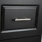 Îlot de cuisine mobile et desserte, avec plateau extensible en bois d'hévéa et 3 tiroirs - 53,93 cm (L) x 17 cm (l) x 36,22 cm (H)