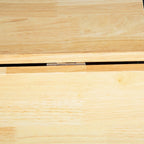 Îlot de cuisine mobile et desserte, avec plateau extensible en bois d'hévéa et 3 tiroirs - 53,93 cm (L) x 17 cm (l) x 36,22 cm (H)