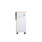 Îlot de cuisine mobile et desserte, avec plateau extensible en bois d'hévéa et 3 tiroirs - 53,93 cm (L) x 17 cm (l) x 36,22 cm (H)