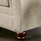 Ensemble de canapés 2 pièces Chetbert, style transitionnel, recouvert de tissu crème, par Furniture of America