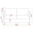 Canapé deux places moderne en chenille