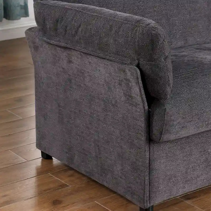 Canapé deux places moderne en chenille