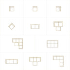 Ensemble canapé d'angle modulaire et pouf WyndenHall Marlee en tissu chenille velouté haute performance