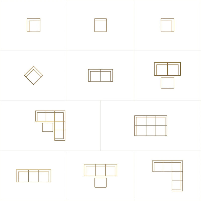Ensemble canapé d'angle modulaire et pouf WyndenHall Marlee en tissu chenille velouté haute performance