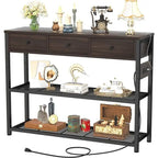 Table d'entrée 47 avec prises électriques et ports USB - 11,8 cm (P) x 47,2 cm (L) x 31,8 cm (H)