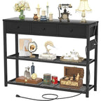 Table d'entrée 47 avec prises électriques et ports USB - 11,8 cm (P) x 47,2 cm (L) x 31,8 cm (H)