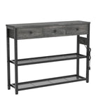 Table d'entrée 47 avec prises électriques et ports USB - 11,8 cm (P) x 47,2 cm (L) x 31,8 cm (H)