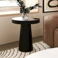 Modrest Desoto Modern Black Concrete Round End Table