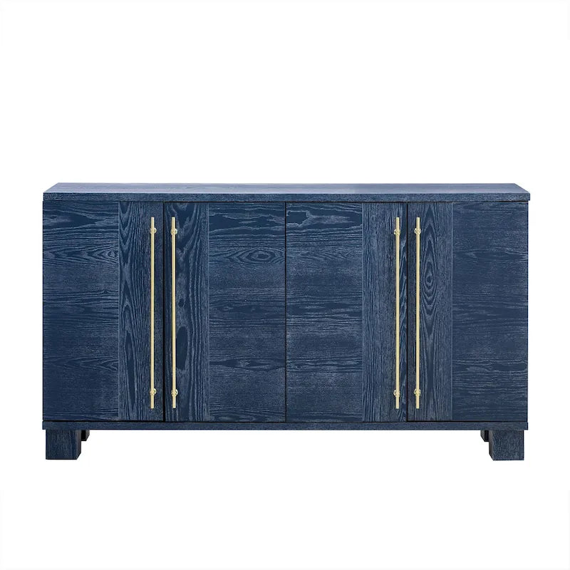 Buffet traditionnel en bois avec étagères réglables