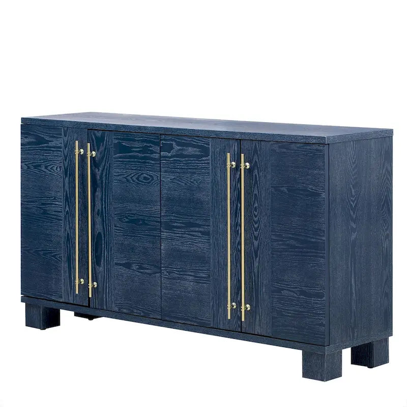 Buffet traditionnel en bois avec étagères réglables