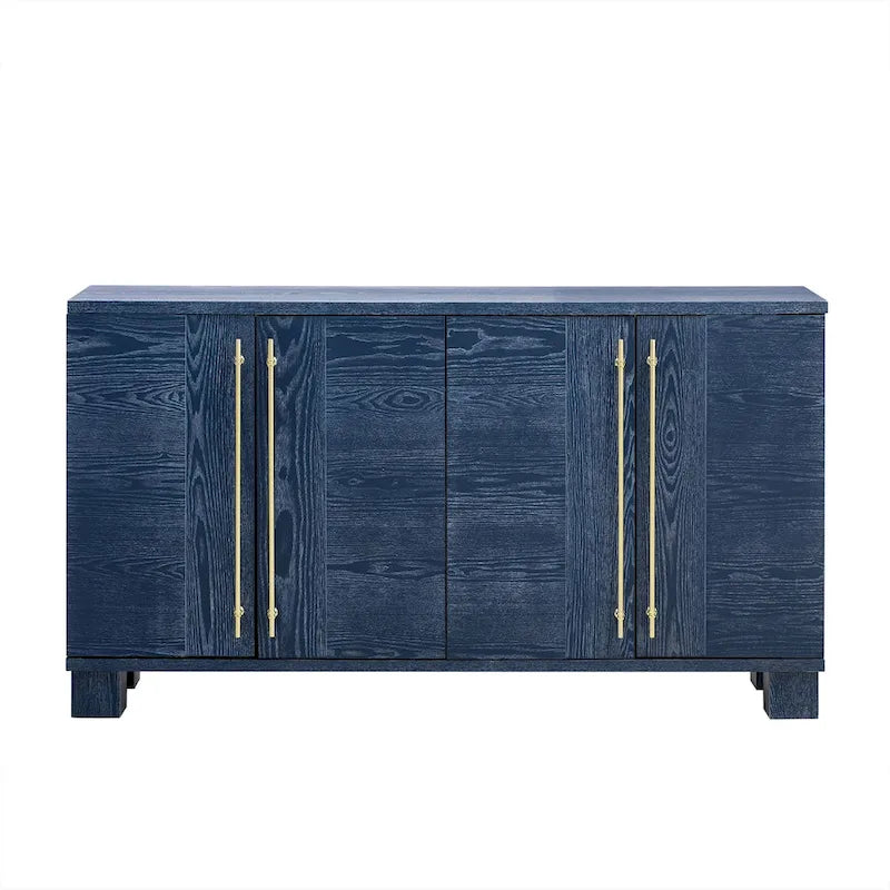 Buffet traditionnel en bois avec étagères réglables
