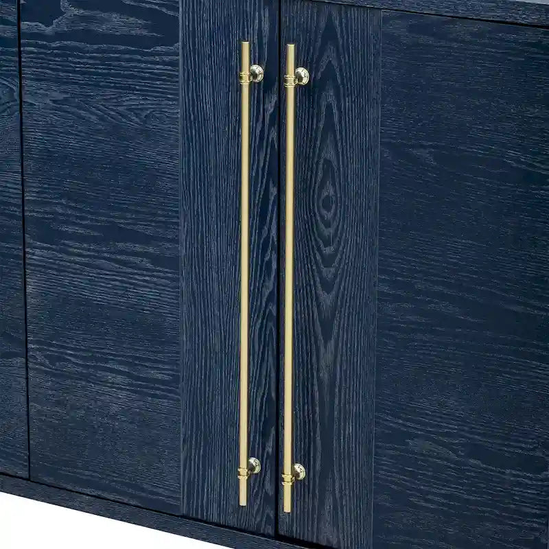 Buffet traditionnel en bois avec étagères réglables