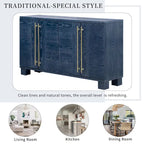 Buffet traditionnel en bois avec étagères réglables