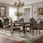 Ensemble de table à manger extensible 7 pièces en bois massif traditionnel Eugene de Furniture of America