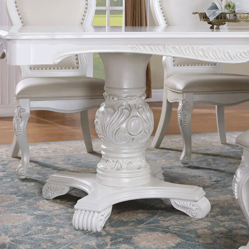 Ensemble de table à manger extensible 7 pièces en bois massif traditionnel Eugene de Furniture of America