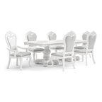 Ensemble de table à manger extensible 7 pièces en bois massif traditionnel Eugene de Furniture of America