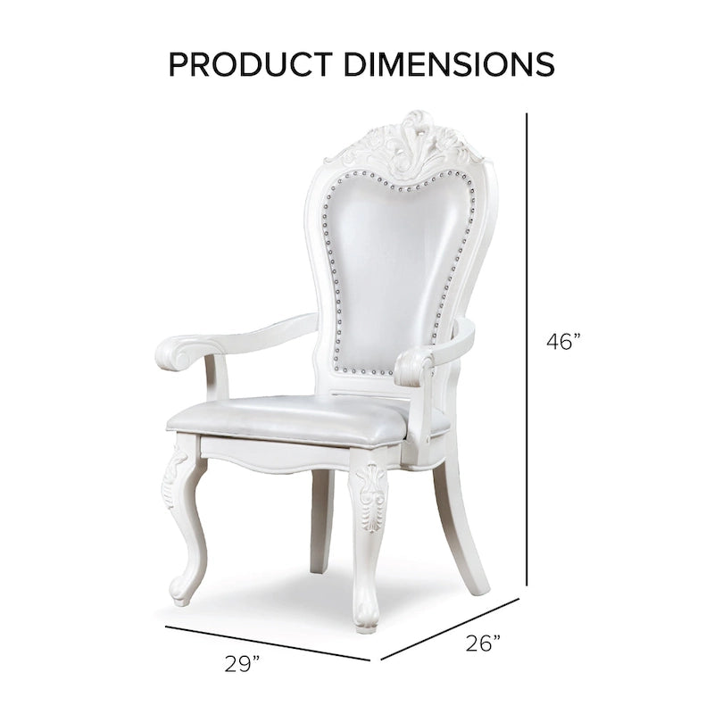 Ensemble de table à manger extensible 7 pièces en bois massif traditionnel Eugene de Furniture of America