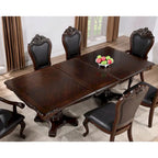Ensemble de table à manger extensible 7 pièces en bois massif traditionnel Eugene de Furniture of America