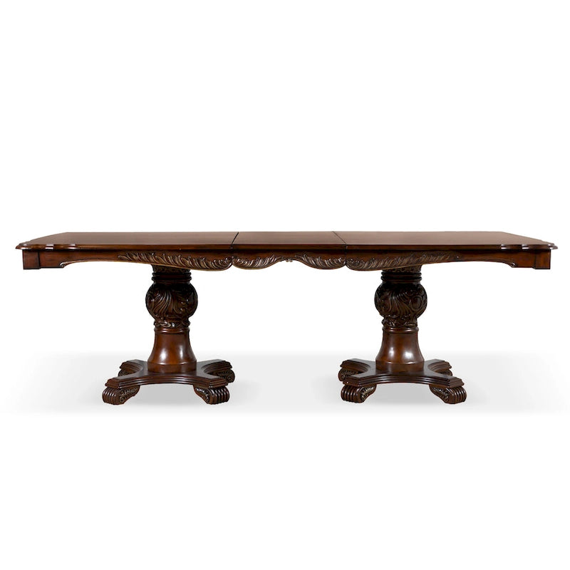 Ensemble de table à manger extensible 7 pièces en bois massif traditionnel Eugene de Furniture of America