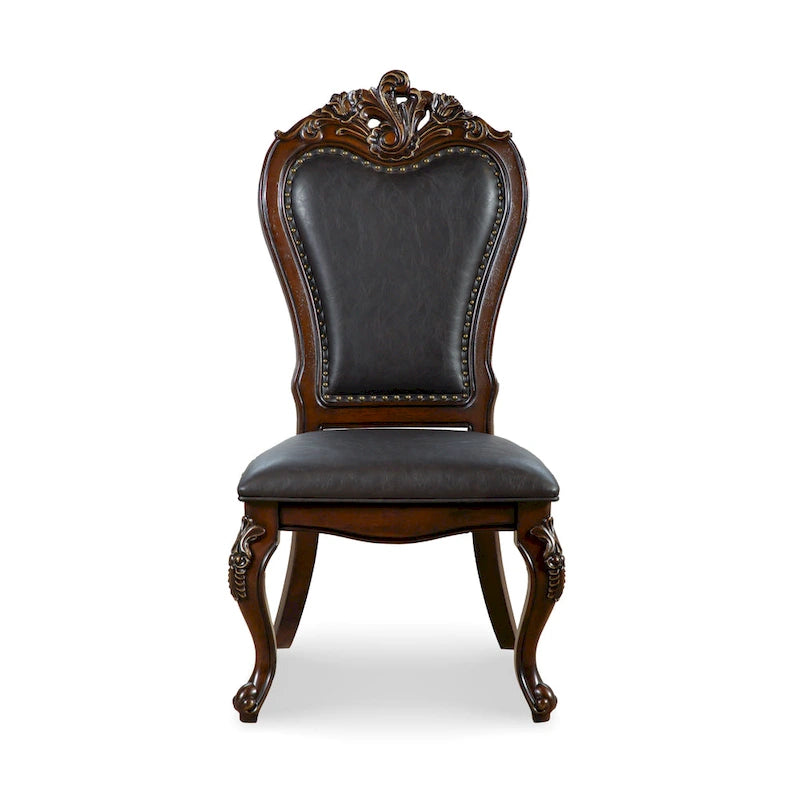 Ensemble de table à manger extensible 7 pièces en bois massif traditionnel Eugene de Furniture of America