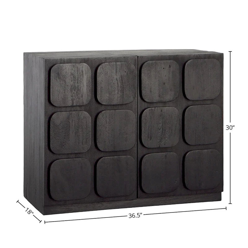 Buffet Melody 37 pouces de large, noir