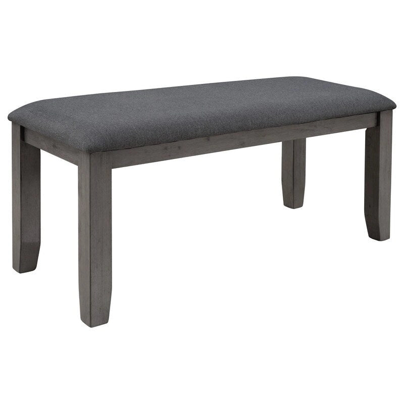 Ensemble de salle à manger de style campagnard 5 pièces comprenant une table rectangulaire et une chaise.