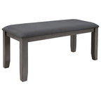 Ensemble de salle à manger de style campagnard 5 pièces comprenant une table rectangulaire et une chaise.