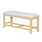 Ensemble de table à manger extensible 6 pièces style ferme avec étagère intégrée